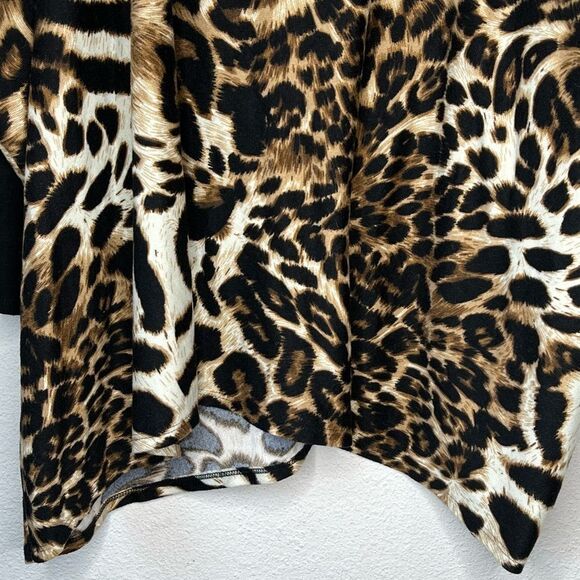The Zig Zag Stripe Animal Print Tunic Top - Picture 3 of 7